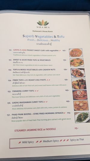 Veg dishes at Sala Bua in Phuket