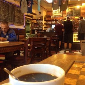 Early morning coffee at Macy’s at Macy's European Coffeehouse in Flagstaff