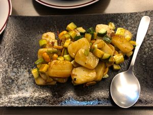 Nian Gao (chewy rice noodles) at Qǐ Ruò Yǎ in Taichung