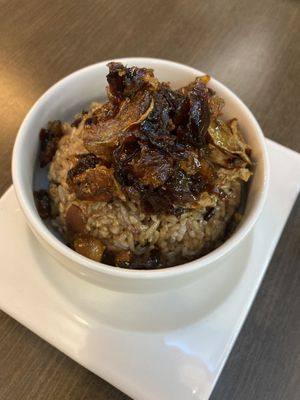 Sesame ginger longan golden date rice (麻薑桂圓金棗飯) at Qǐ Ruò Yǎ in Taichung