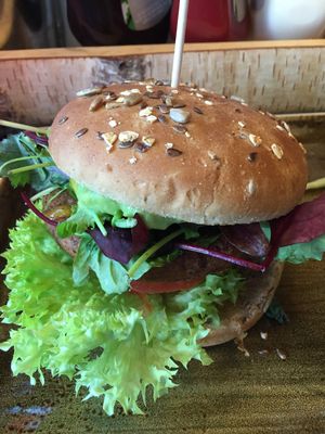 Vegan burger  at Hans im Glück in Frankfurt