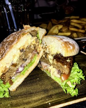 Vegan angerling Burger  at Hans im Glück in Frankfurt