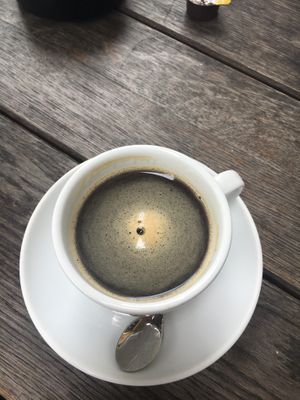 coffee creamy at Hans im Glück in Frankfurt