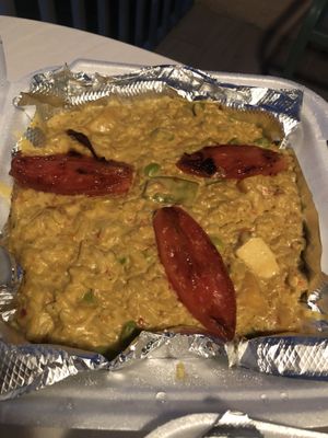 Coconut Tofu Curry - HUGE portion and delicious mixed with the veggie sambal  at LYNQ in Fort Myers