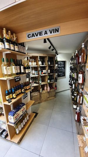 wine section at V.gan in Brussels