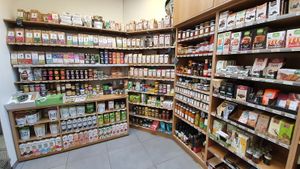 at the back of the shop at V.gan in Brussels