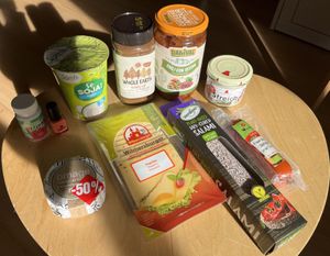 my choices (the salami was recommended by shop owner)  at V.gan in Brussels