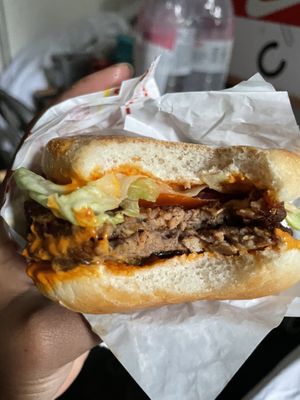 first bite  at Halo Burger in South West London