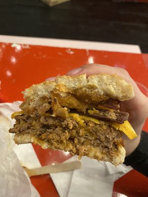The Cheezy Garlic Fest burger  at Halo Burger in South West London