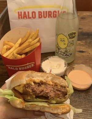 Think about this daily!  at Halo Burger in South West London