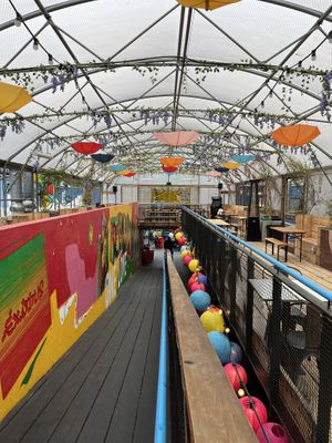 Inside Pop Brixton  at Halo Burger in South West London