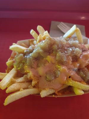 Dont have a cow fries at Halo Burger in South West London