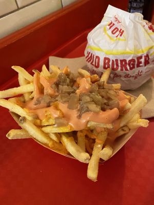 Don’t have a cow fries  at Halo Burger in South West London