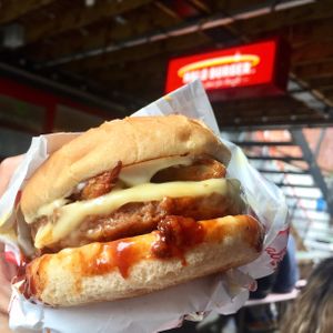 Smoky Carolina BBQ burger at Halo Burger in South West London