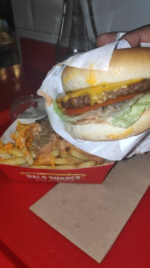 Cheeseburger at Halo Burger in South West London