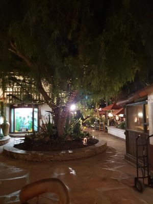 exterior (dining in the center) at Casa de Reyes in San Diego