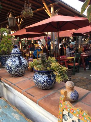 Seating area at Casa de Reyes in San Diego