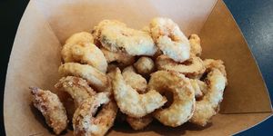 Calamari mushrooms at Vegan Plate in Roseville