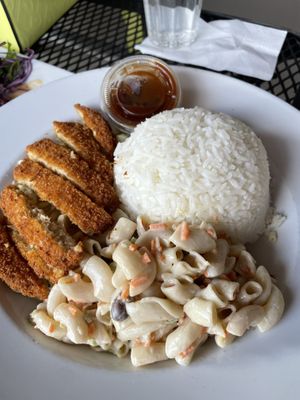 Hawaiian chicken katsu plate   at Vegan Plate in Roseville