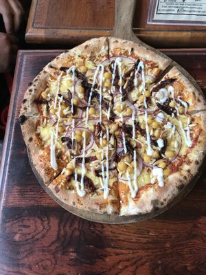 Vegan pizza at Sprig & Fern in Christchurch