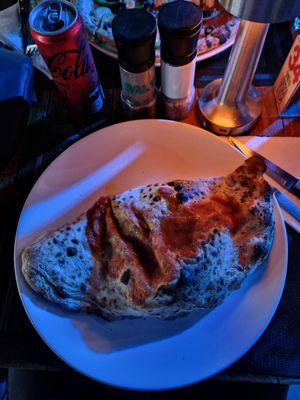 Vegano calzone at La Pizzeria in Koh Tao