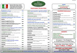 LOTS of VEGAN options...
Best Vegan Pizza in Koh Tao with MELTING MOZZARELLA at La Pizzeria in Koh Tao