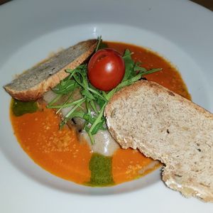 Aubergine Parmagana. Best I've eaten! at La Sociedad Herbivora in Malaga