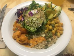 Buddha bowl at La Sociedad Herbivora in Malaga