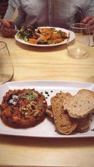 The starters! Starters where AMAZING at La Sociedad Herbivora in Malaga