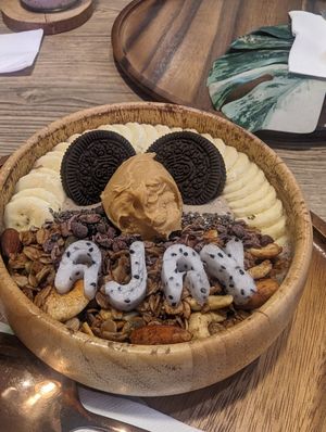 They ask for your name so they can put it on the smoothie bowl 🥹 at Fruit Fusion in Phuket