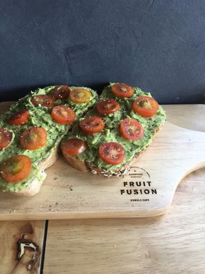 Avocado toast at Fruit Fusion in Phuket