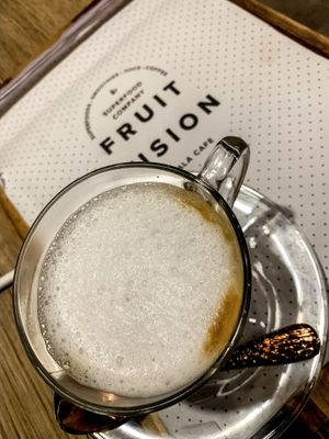 The best coconut cappuccino  at Fruit Fusion in Phuket