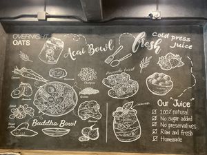 The writing is literally on the wall at Fruit Fusion in Phuket