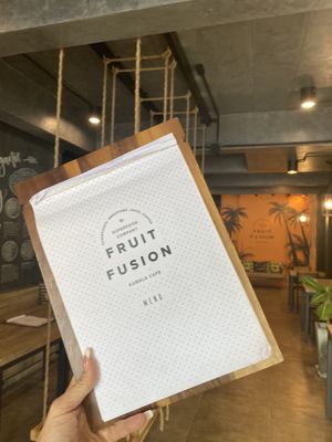 Excellent menu at Fruit Fusion in Phuket