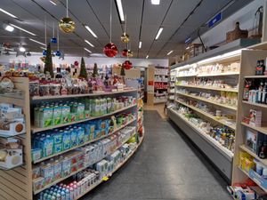 Half of their food section at Drogerie im Schwamendingerhuus in Zurich