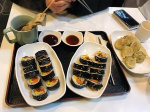 Sooo yummy at Maru JaYeonSik Kimbap in Seoul