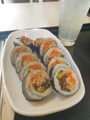 fried tofu kimbap is excellent at Maru JaYeonSik Kimbap in Seoul