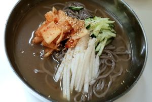 Cold Buckwheat Noodles in Broth at Maru JaYeonSik Kimbap in Seoul