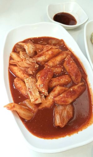 Tteokbokki at Maru JaYeonSik Kimbap in Seoul