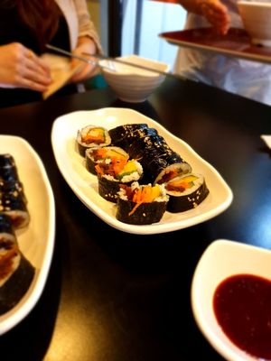 kimbap is great at Maru JaYeonSik Kimbap in Seoul