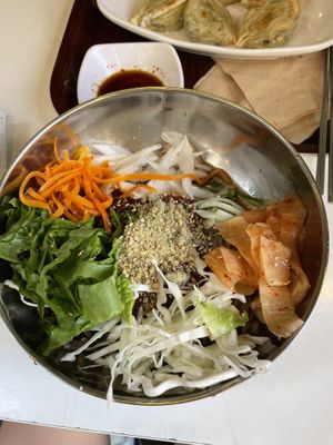 Cold buckwheat noodels  at Maru JaYeonSik Kimbap in Seoul