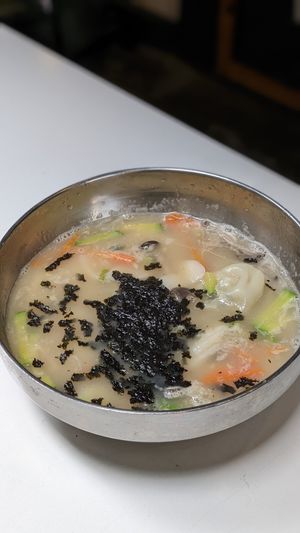 Rice Cake Soup at Maru JaYeonSik Kimbap in Seoul