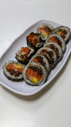 Soy Ham Kimbap at Maru JaYeonSik Kimbap in Seoul