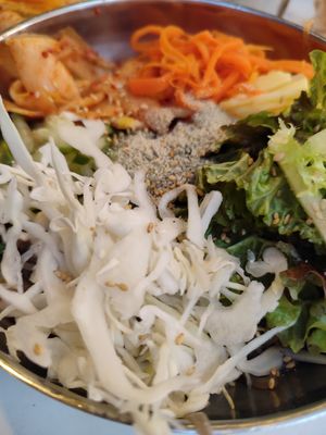 Cold buckwheatnoodles at Maru JaYeonSik Kimbap in Seoul