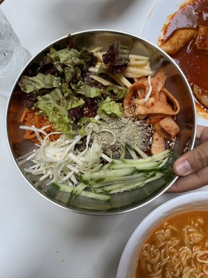 Cold buckwheat noodle  at Maru JaYeonSik Kimbap in Seoul