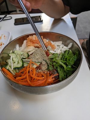 Cold noodles at Maru JaYeonSik Kimbap in Seoul