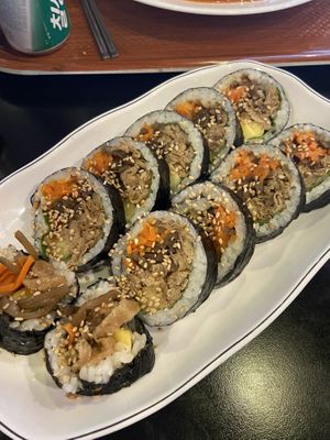 Kimbap fried tofu  at Maru JaYeonSik Kimbap in Seoul