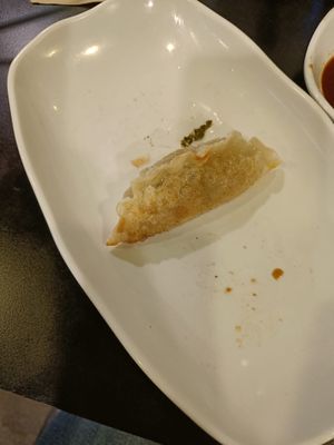 Dumpling (we already ate the other 4) at Maru JaYeonSik Kimbap in Seoul