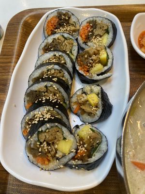 fried tofu kimbap   at Maru JaYeonSik Kimbap in Seoul