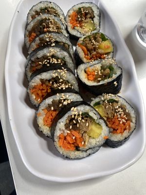 Fried tofu gimbap  at Maru JaYeonSik Kimbap in Seoul